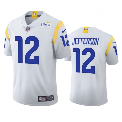 Los Angeles Los Angeles Rams #12 Van Jefferson Men's 2021 Vapor Limited Jersey - White Men's