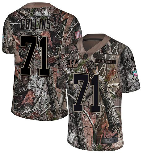 Bengals #71 La'el Collins Camo Youth Stitched Limited Rush Realtree Jersey