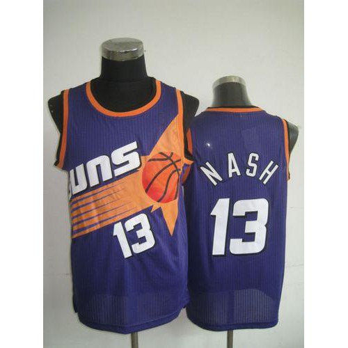 Phoenix Suns #13 Steve Nash Purple Throwback Stitched Jersey Mens