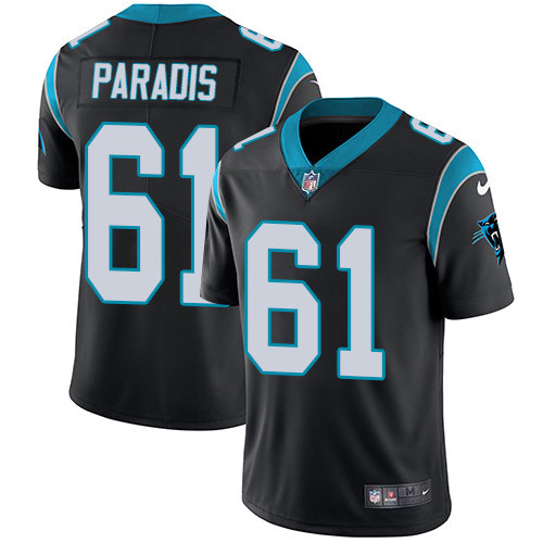 Carolina Panthers #61 Matt Paradis Black Team Color Men's Stitched Vapor Untouchable Limited Jersey Men's
