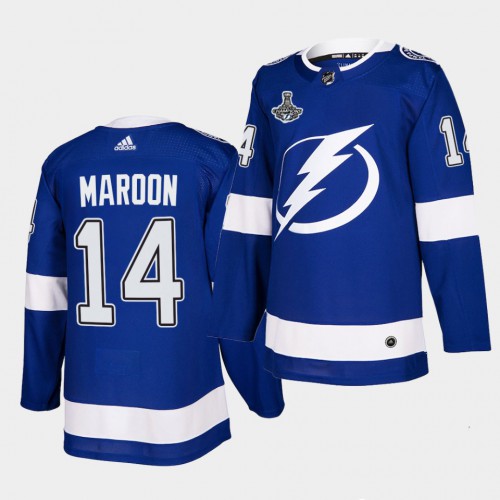 Adidas Tampa Bay Lightning #14 Patrick Maroon Blue Home Authentic 2021 Stanley Cup Champions Jersey Youth