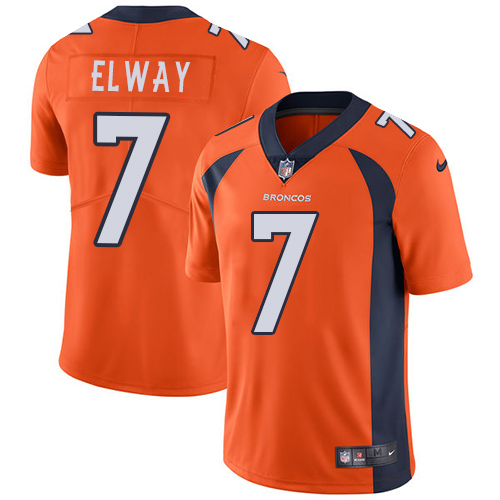 Broncos #7 John Elway Orange Team Color Youth Stitched Vapor Untouchable Limited Jersey