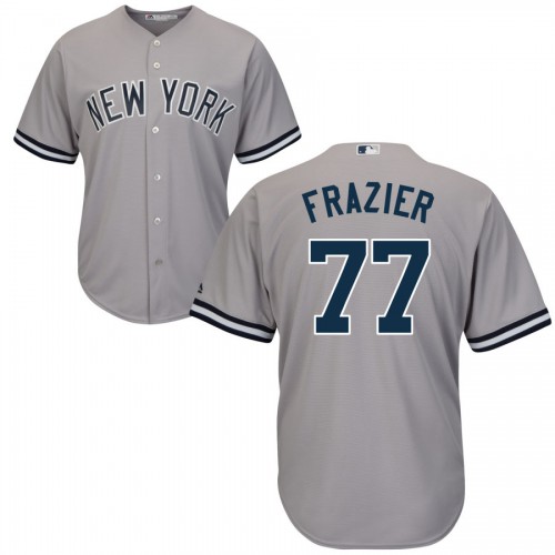 New York New York Yankees #77 Clint Frazier Majestic Cool Base Jersey Gray Men's