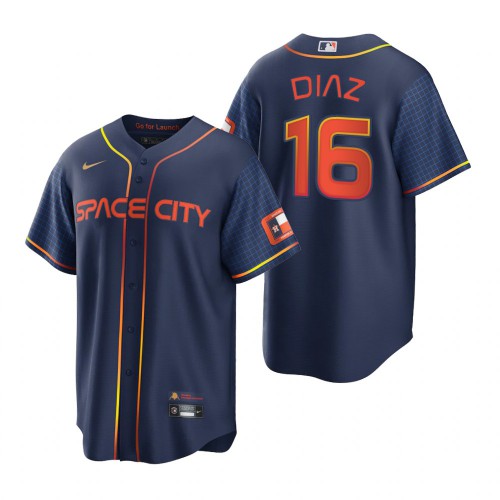 Houston Houston Astros #16 Aledmys Diaz Navy Men's Game 2022 City Connect Jersey Men's