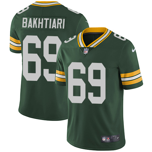 Green Bay Packers #69 David Bakhtiari Green Team Color Youth Stitched Vapor Untouchable Limited Jersey Youth