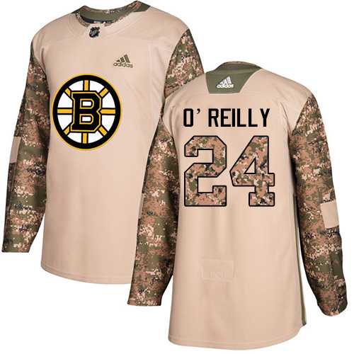 Adidas Boston Bruins #24 Terry O'Reilly Camo Authentic 2017 Veterans Day Stitched Jersey Men's
