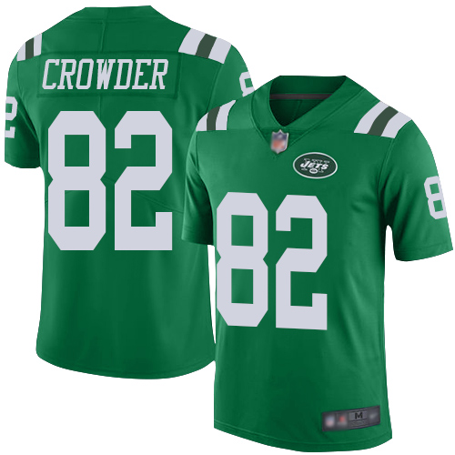 New York Jets #82 Jamison Crowder Green Men's Stitched Limited Rush Jersey Men's
