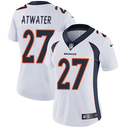 Denver Broncos #27 Steve Atwater White Women's Stitched Vapor Untouchable Limited Jersey Womens