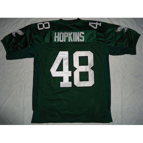 Mitchell And Ness Philadelphia Eagles #48 Wes Hopkins Green Stitched Throwback Jersey Men's