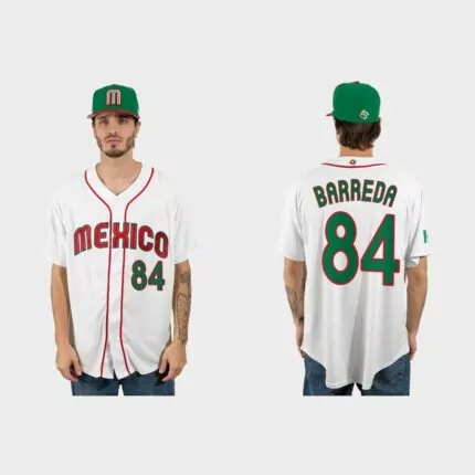 Manny Barreda Mexico Baseball 2023 World Baseball Classic Jersey – White