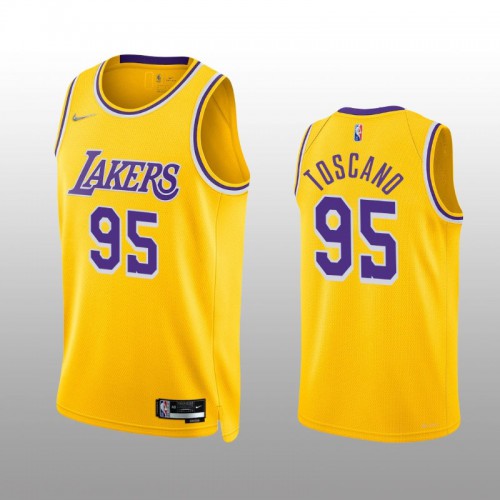 Los Angeles Los Angeles Lakers #95 Juan Toscano-Anderson Mens Gold 75th Icon Jersey Mens