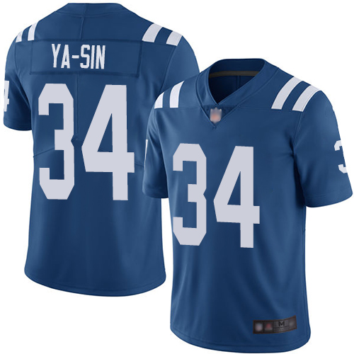 Indianapolis Colts #34 Rock Ya-Sin Royal Blue Team Color Men's Stitched Vapor Untouchable Limited Jersey Men's