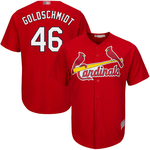 St.Louis Cardinals #46 Paul Goldschmidt Red Cool Base Stitched Youth Jersey Youth