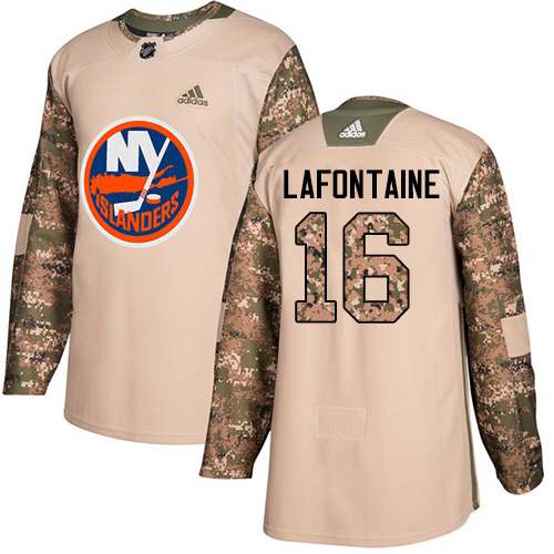 Adidas New York Islanders #16 Pat LaFontaine Camo Authentic 2017 Veterans Day Stitched Jersey Men's