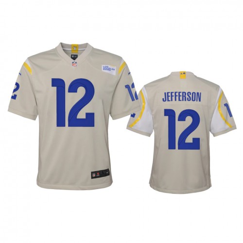 Los Angeles Los Angeles Rams #12 Van Jefferson Youth Game Jersey - Bone Youth
