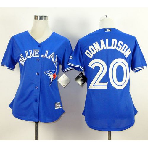 Toronto Blue Jays #20 Josh Donaldson Blue Alternate Women's Stitched Jersey Womens