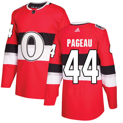 Adidas Ottawa Senators #44 Jean-Gabriel Pageau Red Authentic 2017 100 Classic Stitched Jersey Men's