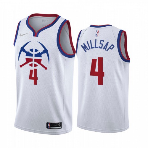Denver Denver Nuggets #4 Paul Millsap White Womens Swingman 2020-21 Earned Edition Jersey Womens