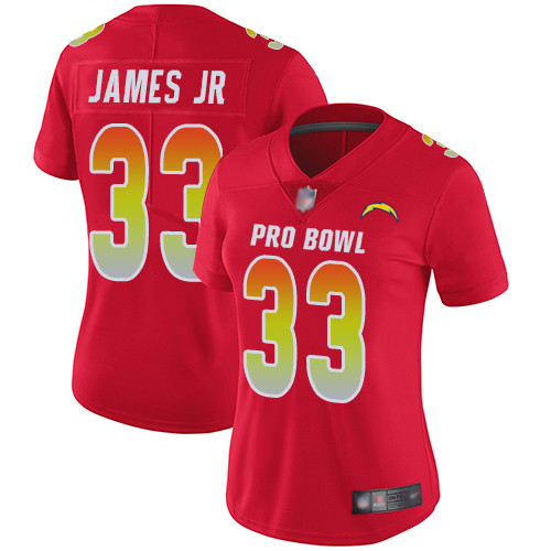 Chargers #33 Derwin James Jr Red Women's Stitched Limited AFC 2019 Pro Bowl Jersey