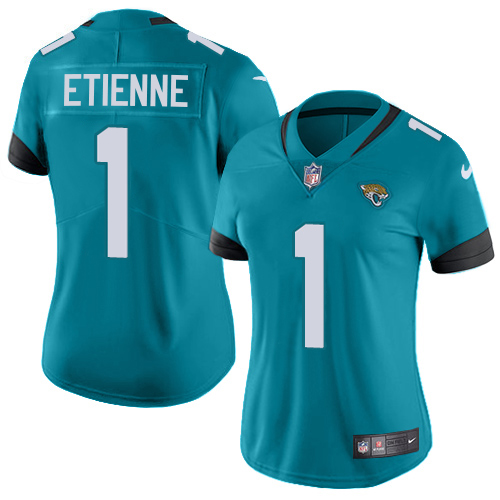 Jaguars #1 Travis Etienne Teal Green Alternate Women's Stitched Vapor Untouchable Limited Jersey