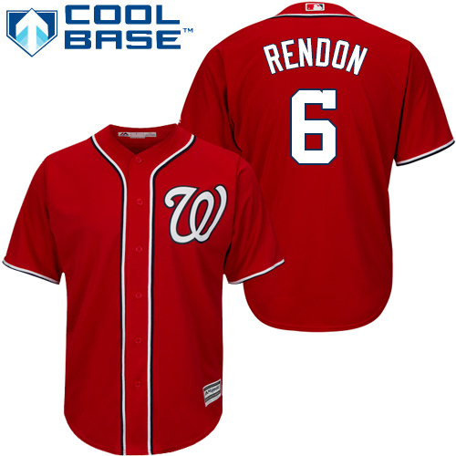 Washington Nationals #6 Anthony Rendon Red Cool Base Stitched Youth Jersey Youth
