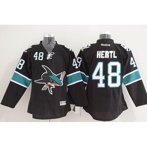 San Jose Sharks #48 Tomas Hertl Black Stitched Jersey Men's
