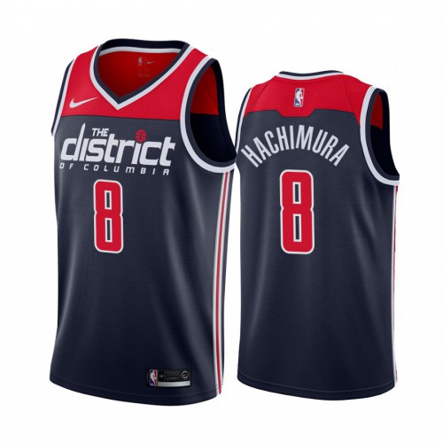 Washington Wizards #8 Rui Hachimura Navy 2019-20 Statement Edition Jersey Mens
