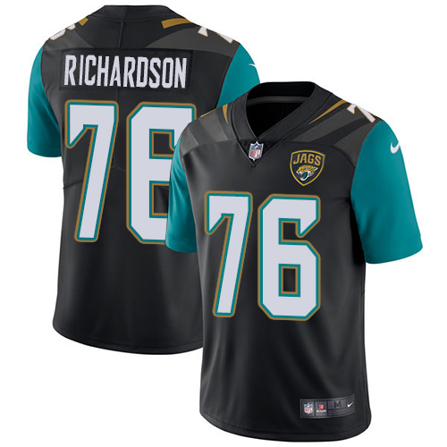 Jacksonville Jaguars #76 Will Richardson Black Team Color Men's Stitched Vapor Untouchable Limited Jersey Men's