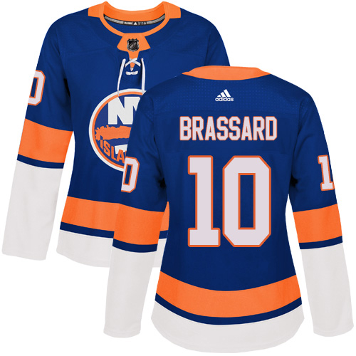 Adidas New York Islanders #10 Derek Brassard Royal Blue Home Authentic Women's Stitched Jersey Womens
