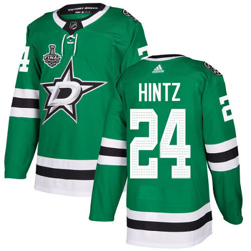 Adidas Dallas Stars #24 Roope Hintz Green Home Authentic 2020 Stanley Cup Final Stitched Jersey Men's