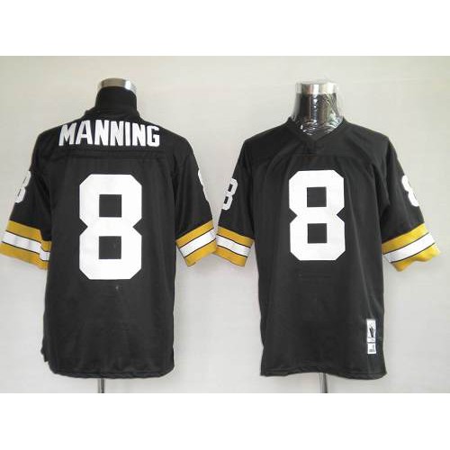 Mitchel & Ness New Orleans Saints #8 Archie Manning Black Stitched Throwback Jersey Men's