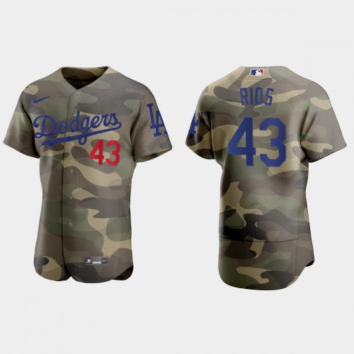 Los Angeles Los Angeles Dodgers #43 Edwin Rios Men's 2021 Armed Forces Day Authentic Jersey -Camo Men's