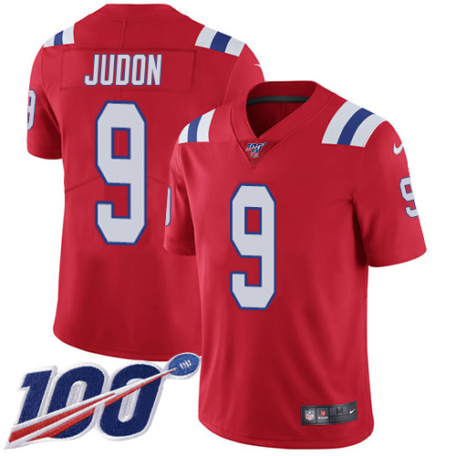Patriots #9 Matt Judon Red Alternate Youth Stitched 100th Season Vapor Limited Jersey