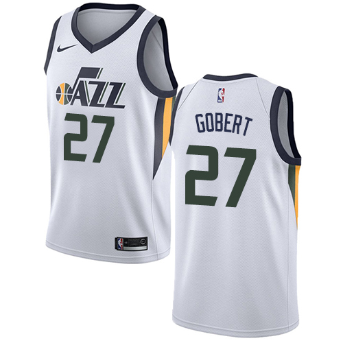 Utah Jazz #27 Rudy Gobert White Womens Swingman Association Edition Jersey Womens