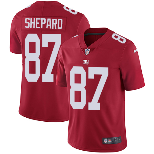 New York Giants #87 Sterling Shepard Red Alternate Men's Stitched Vapor Untouchable Limited Jersey Men's