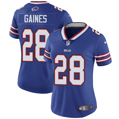 Buffalo Bills #28 E.J. Gaines Royal Blue Team Color Women's Stitched Vapor Untouchable Limited Jersey Womens