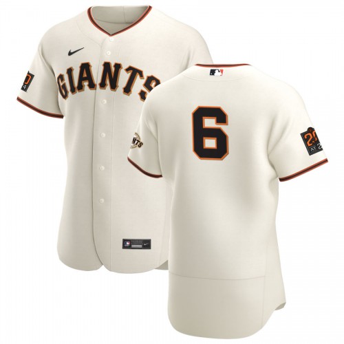 San Francisco San Francisco Giants #6 Steven Duggar Men's Cream Home 2020 Authentic 20 at 24 Patch Player Jersey Men's