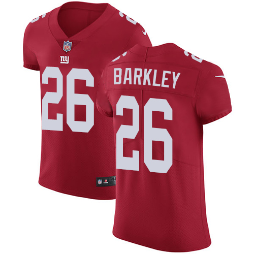 Giants #26 Saquon Barkley Red Alternate Men's Stitched Vapor Untouchable Elite Jersey