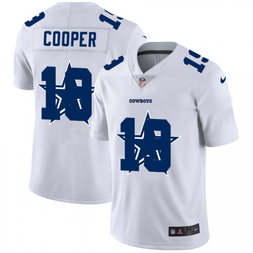 Dallas Dallas Cowboys #19 Amari Cooper White Men's Team Logo Dual Overlap Limited Jersey Men's