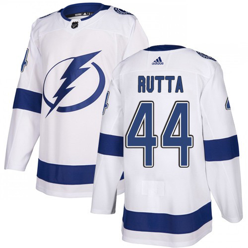 Adidas Tampa Bay Lightning #44 Jan Rutta White Road Authentic Stitched Jersey Men's