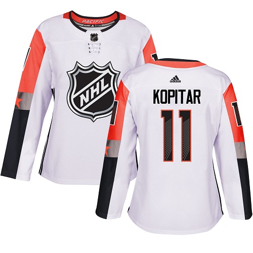 Adidas Los Angeles Kings #11 Anze Kopitar White 2018 All-Star Pacific Division Authentic Women's Stitched Jersey Womens