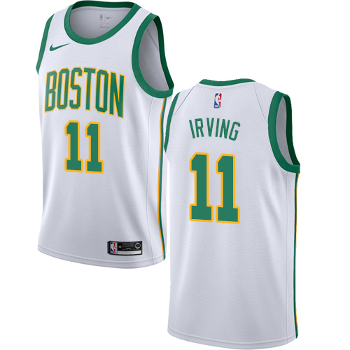 Boston Celtics #11 Kyrie Irving White Swingman City Edition 2018/19 Jersey Mens