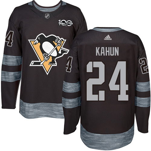 Adidas Pittsburgh Penguins #24 Dominik Kahun Black 1917-2017 100th Anniversary Stitched Jersey Men's