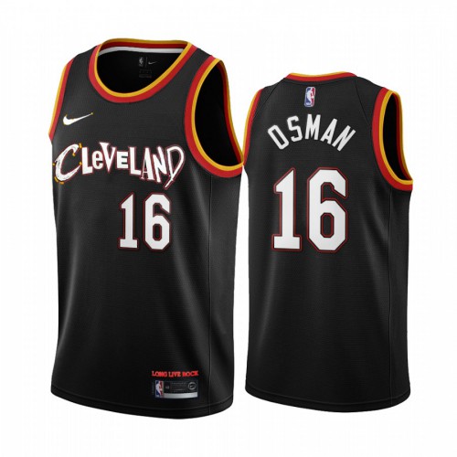 Cleveland Cavaliers #16 Cedi Osman Black Youth Swingman 2020-21 City Edition Jersey Youth