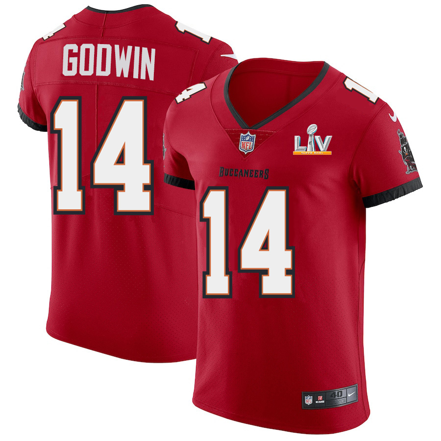 Tampa Bay Buccaneers #14 Chris Godwin Men's Super Bowl LV Bound Red Vapor Elite Jersey