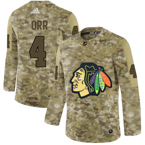 Adidas Chicago Blackhawks #4 Bobby Orr Camo Authentic Stitched Jersey Men's