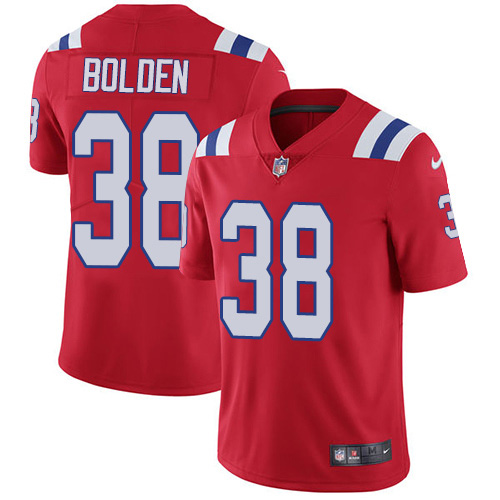 New England Patriots #38 Brandon Bolden Red Alternate Men's Stitched Vapor Untouchable Limited Jersey Men's