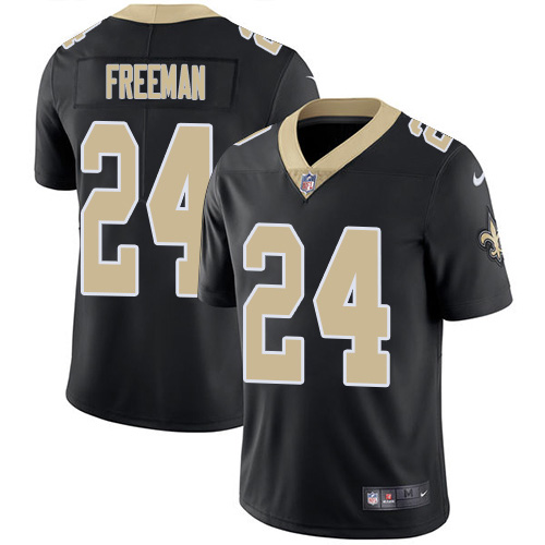 New Orleans Saints #24 Devonta Freeman Black Team Color Men's Stitched Vapor Untouchable Limited Jersey Men's