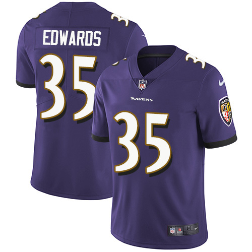 Baltimore Ravens #35 Gus Edwards Purple Team Color Men's Stitched Vapor Untouchable Limited Jersey Men's