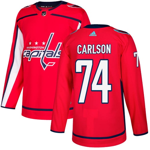 Adidas Washington Capitals #74 John Carlson Red Home Authentic Stitched Youth Jersey Youth